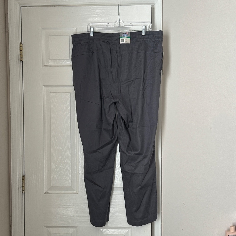 Brand New Size XL 32 Degrees Cool Linen Cotton Blend Wide Leg Pants Dark Gray - Picture 3 of 6